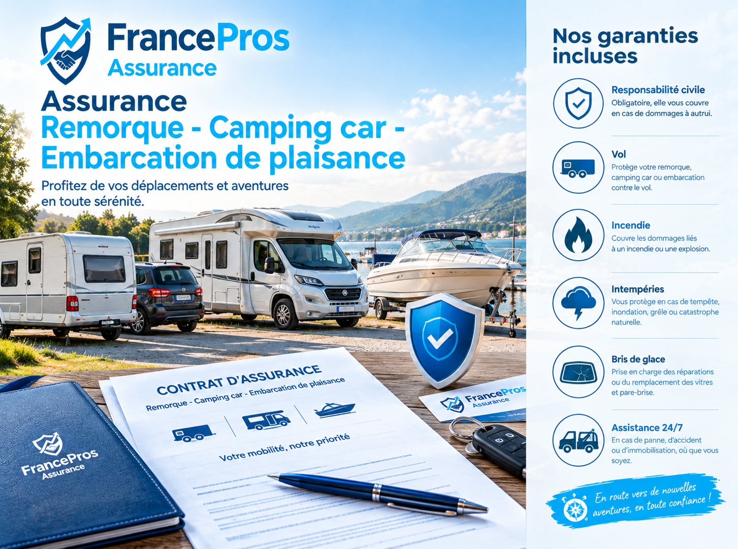 Remorque - Camping car - Embarcation de plaisance