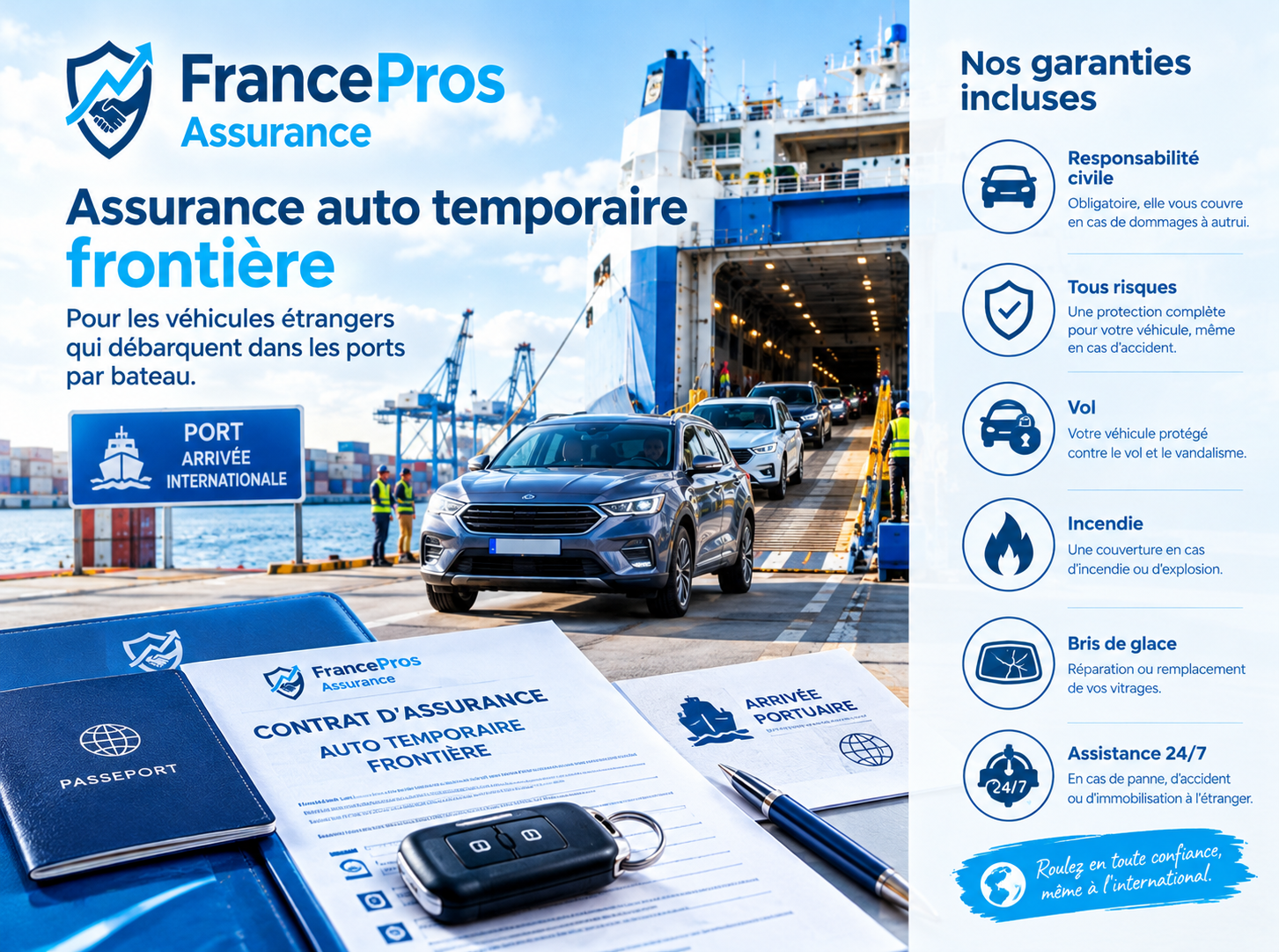 Auto temporaire frantiere